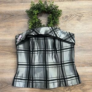 Bustier- silver and black, size 6